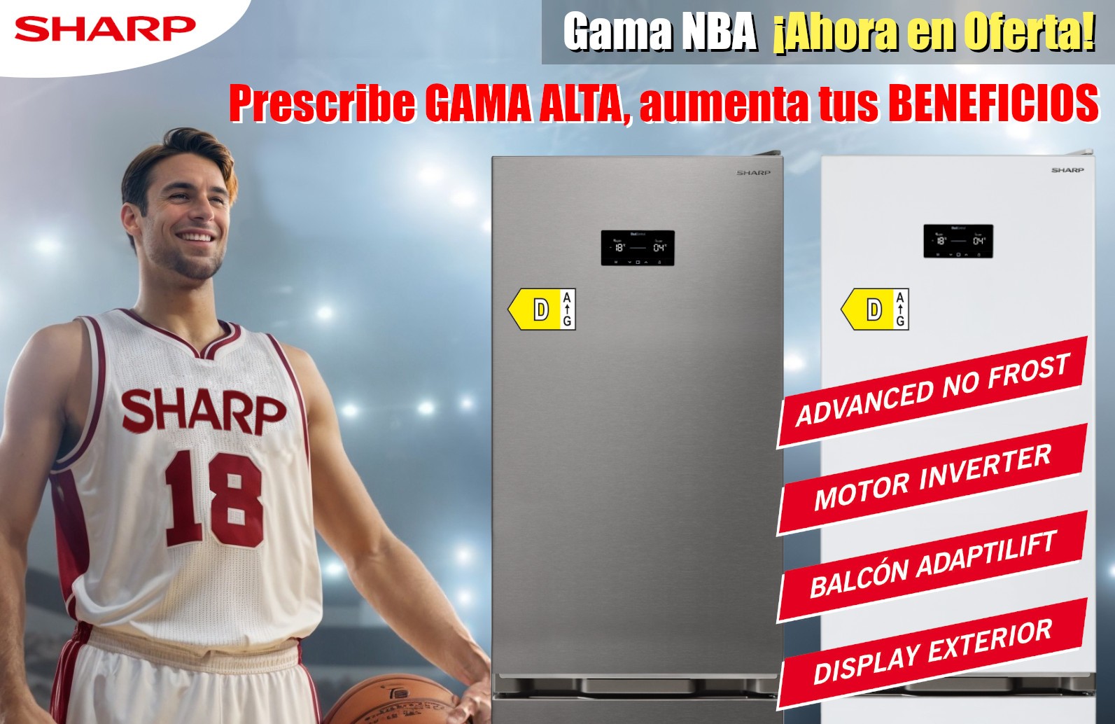 FRIGORIFICOS SHARP SERIE NBA